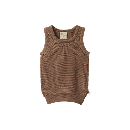 Nature Baby Merino Knit Vest Sparrow Chunky Knit