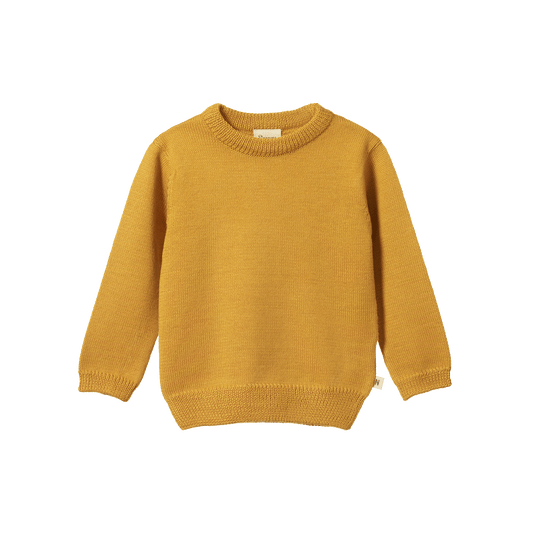 Nature Baby Merino Knit Pullover Yellow Sun