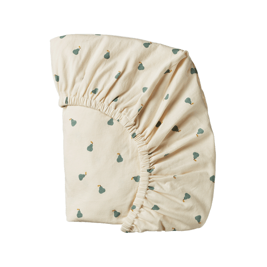 Nature Baby Fitted Sheet Jersey Petite Pear Print Bassinet
