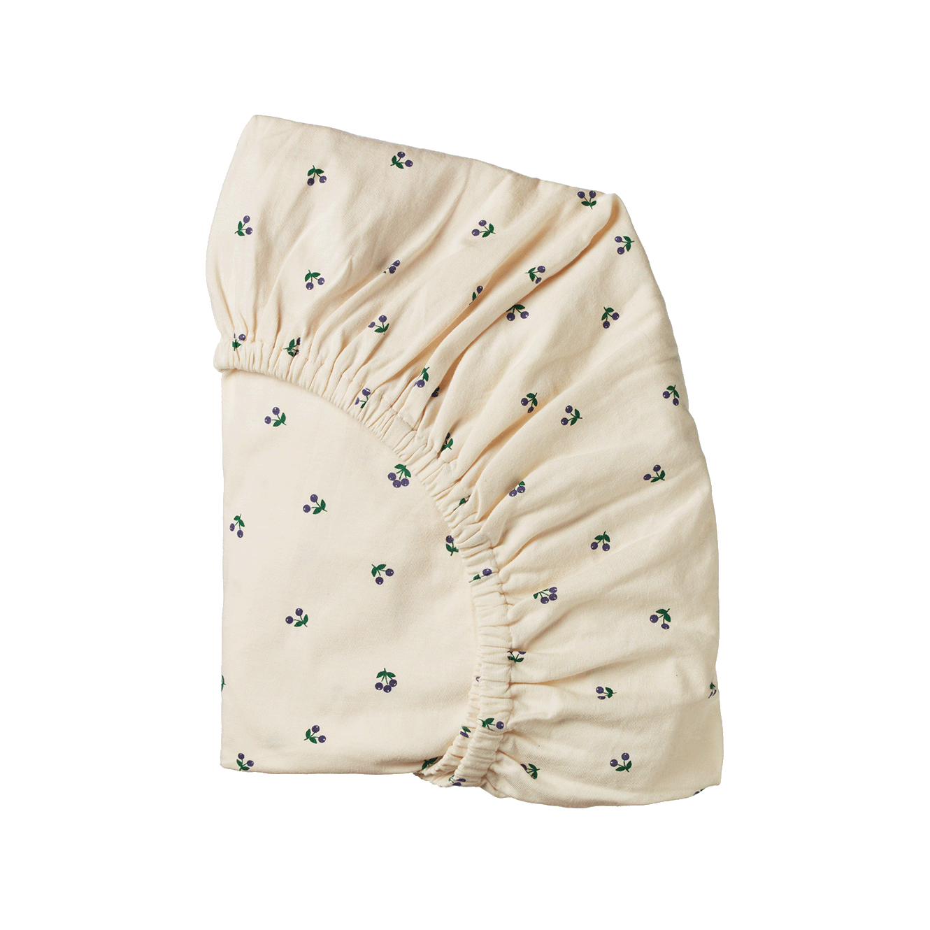 Nature Baby Fitted Sheet Jersey Winter Berry Print Cot