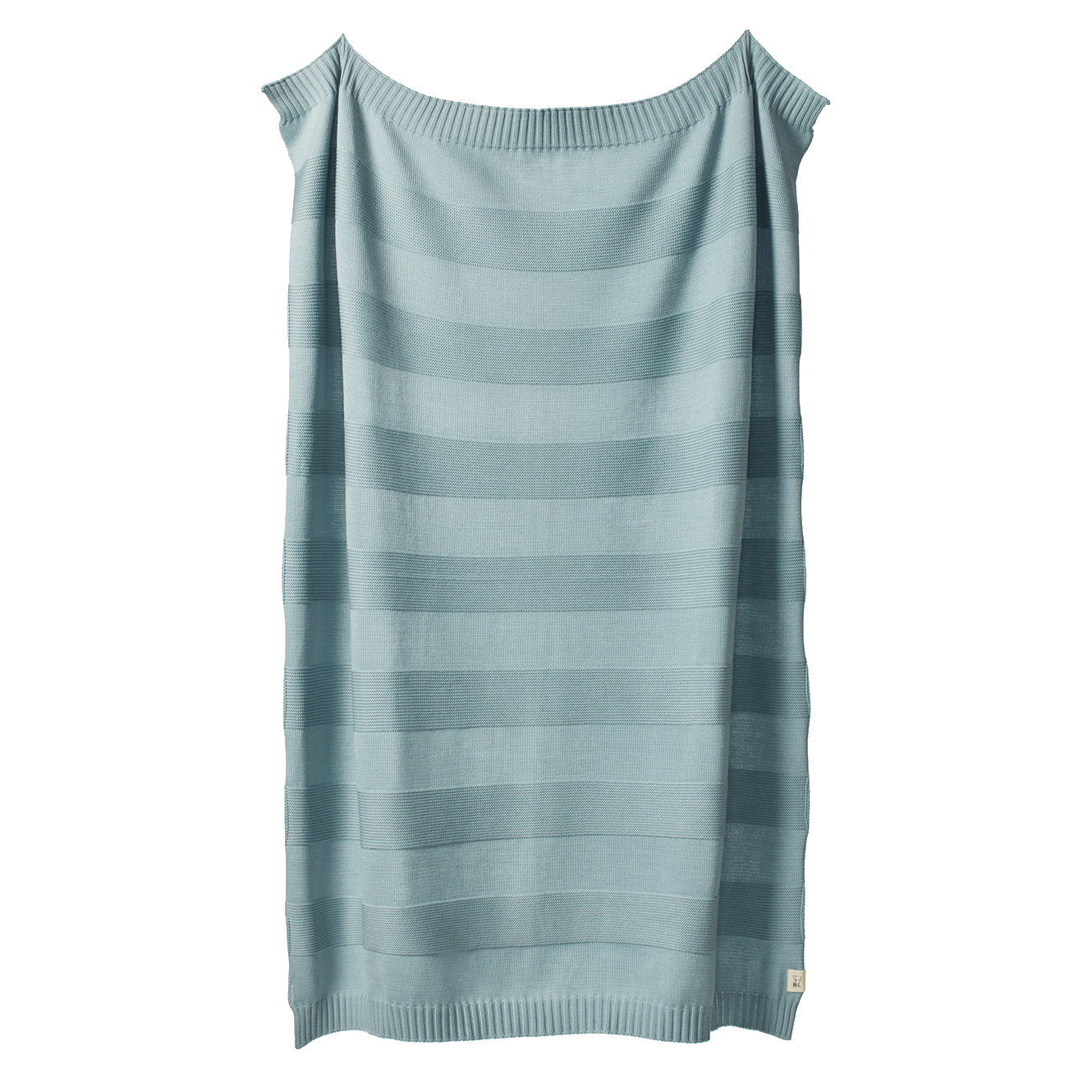 Nature Baby Merino Knit Pearl Blanket Powder Blue