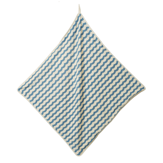Nature Baby Organic Cotton Hooded Towel Waves Print