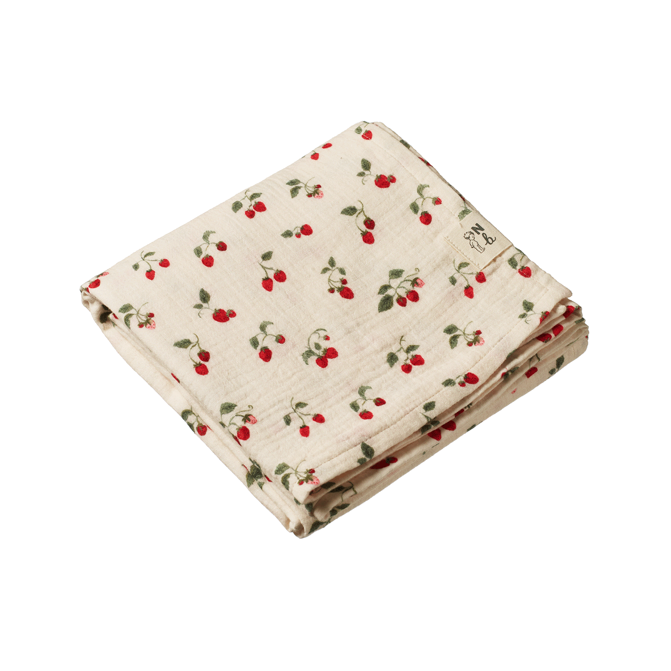 Nature Baby Muslin Wrap Strawberry Blush Print