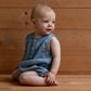 Nature Baby Cedar Suit Muslin Blue Whale Print