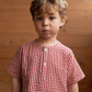 Nature Baby Short Sleeve Caravan Shirt Red Check Gingham