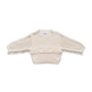 Grown Organic Fringe Rib Knit Pull Over Natural