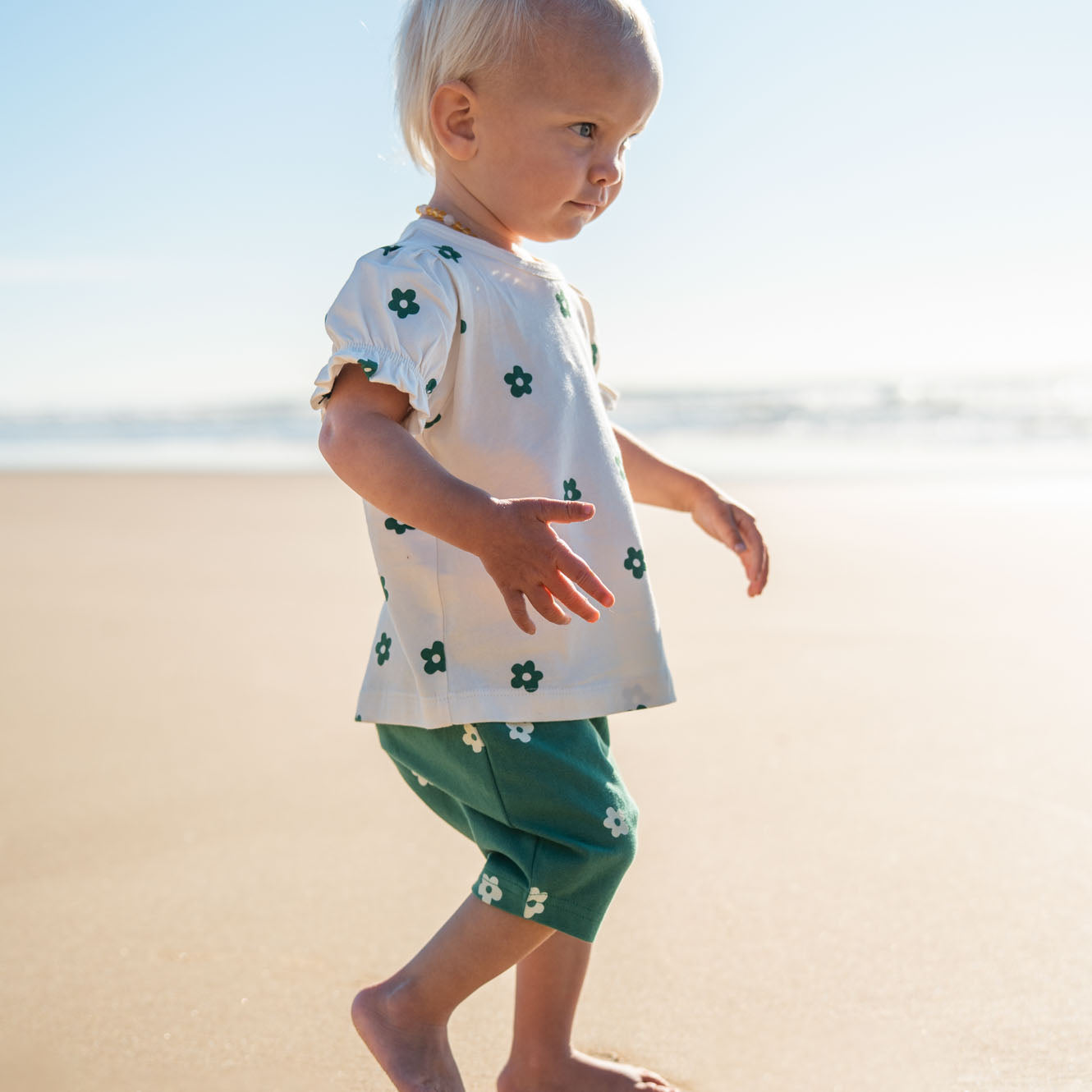 Nature Baby Bubbles Tee Flora Natural Print