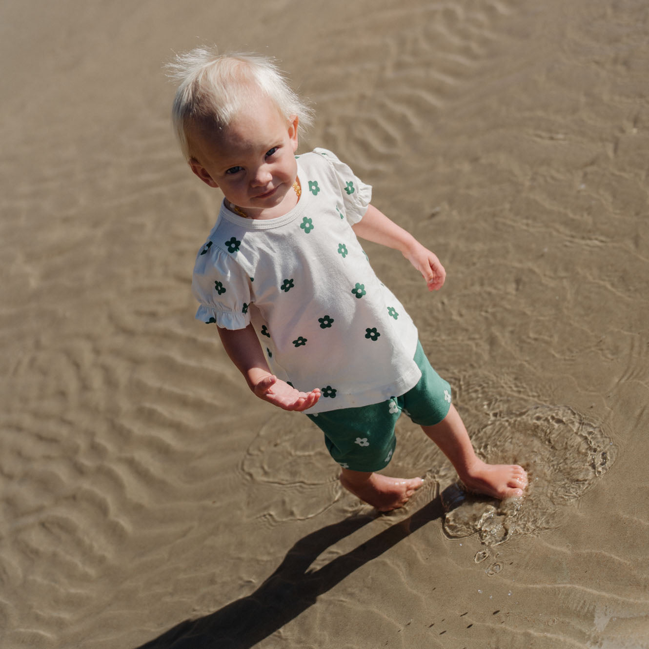 Nature Baby Selby Shorts Flora Peppermint Print