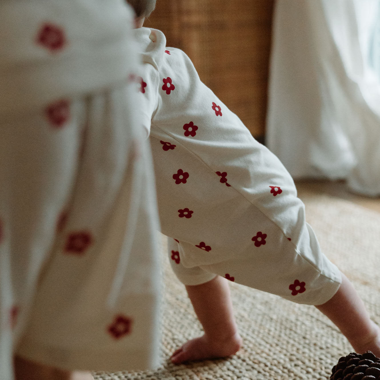 Nature Baby Singlet Pyjama Set Flora Red Print