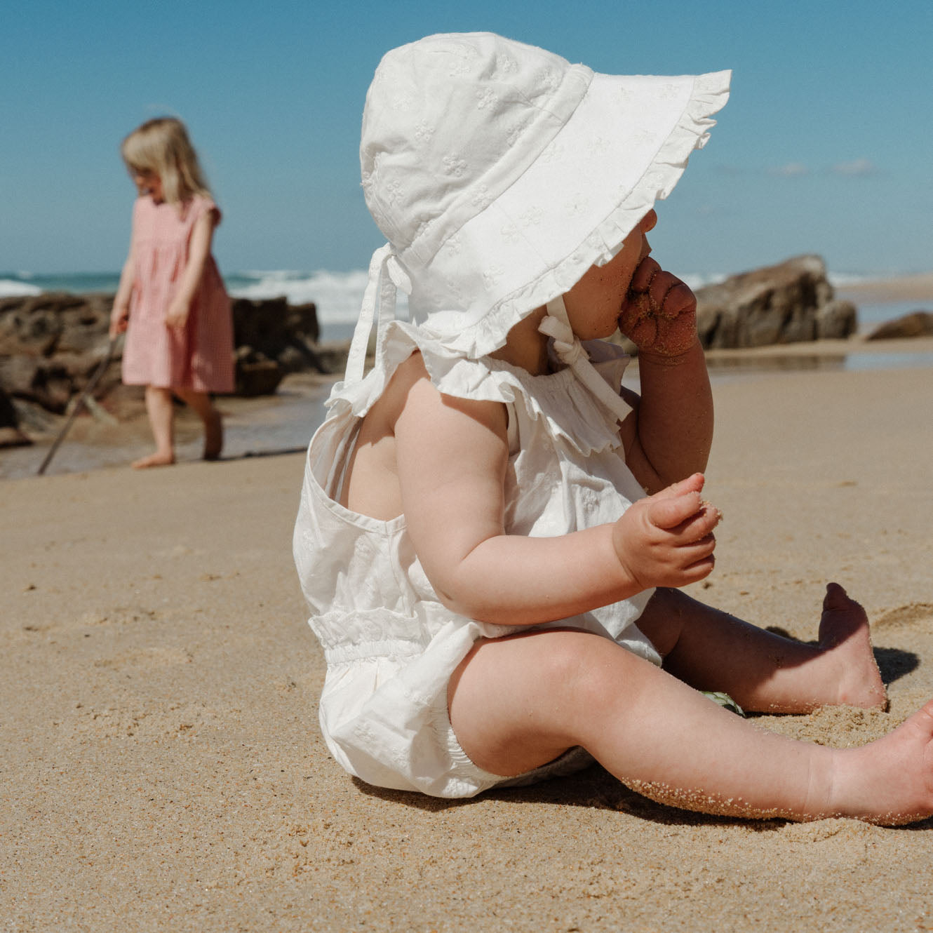 Nature Baby Annabelle Sunhat Ivory Floral