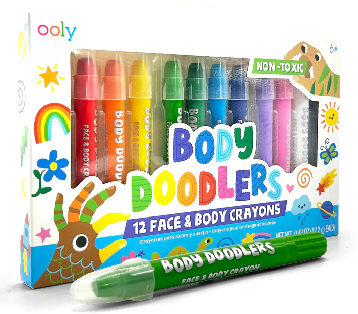 Body Doodlers Face & Body Crayons - Set of 12
