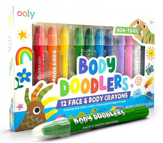 Body Doodlers Face & Body Crayons - Set of 12