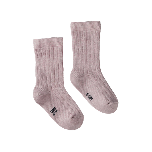 Nature Baby Organic Cotton Rib Socks Lilac