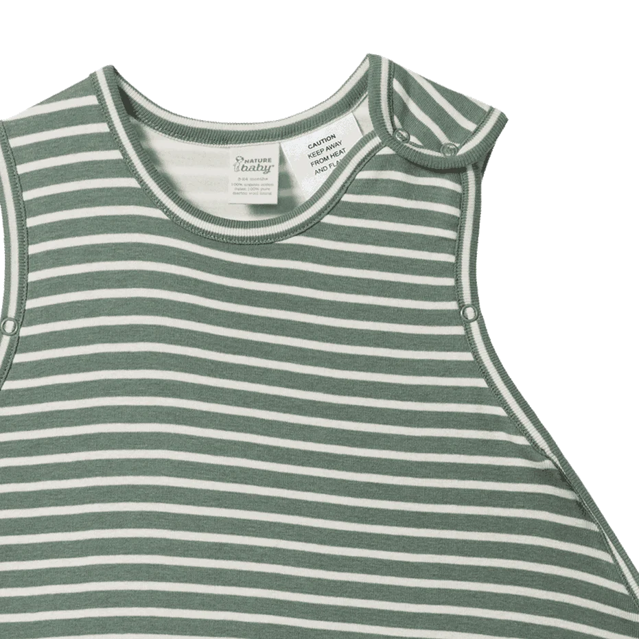 Nature Baby Organic Cotton Sleeping Bag Nettle Twin Stripe