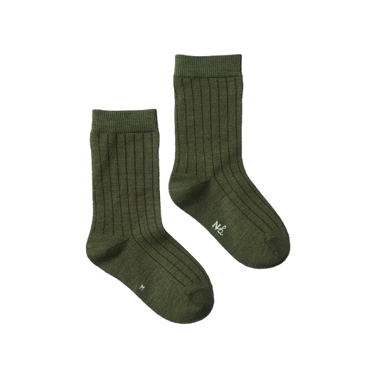 Nature Baby Organic Wool Rib Socks Thyme