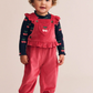 Huxbaby Very Cherry Velour Frill Overall