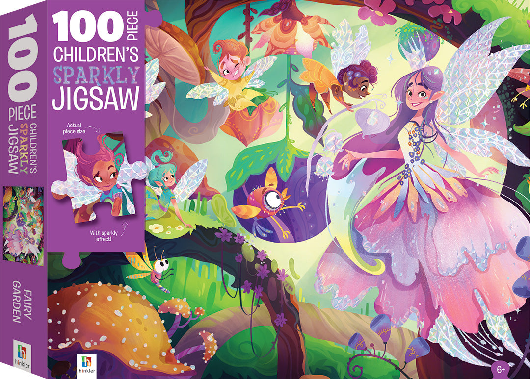 Children's Sparkly 100 Piece Jigsaw Fairy Garden