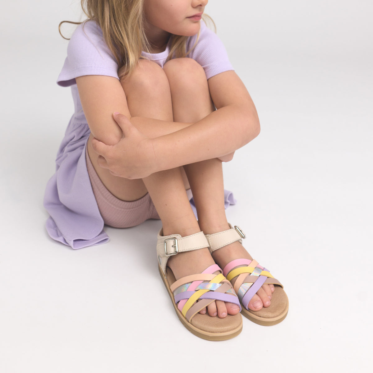 Pretty Brave Child Sandal Ariel Rainbow