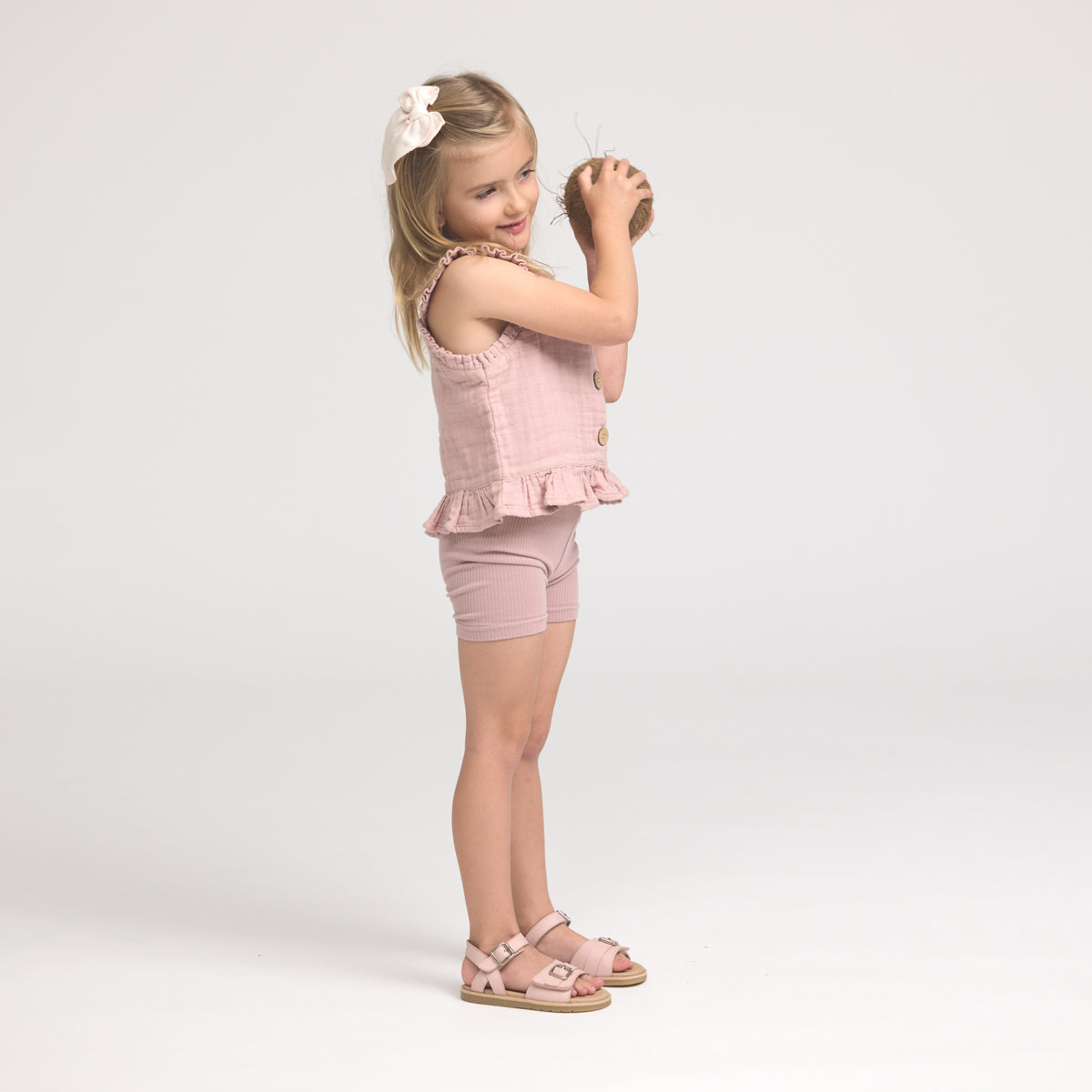 Pretty Brave Child Sandal Piper Soft Pink