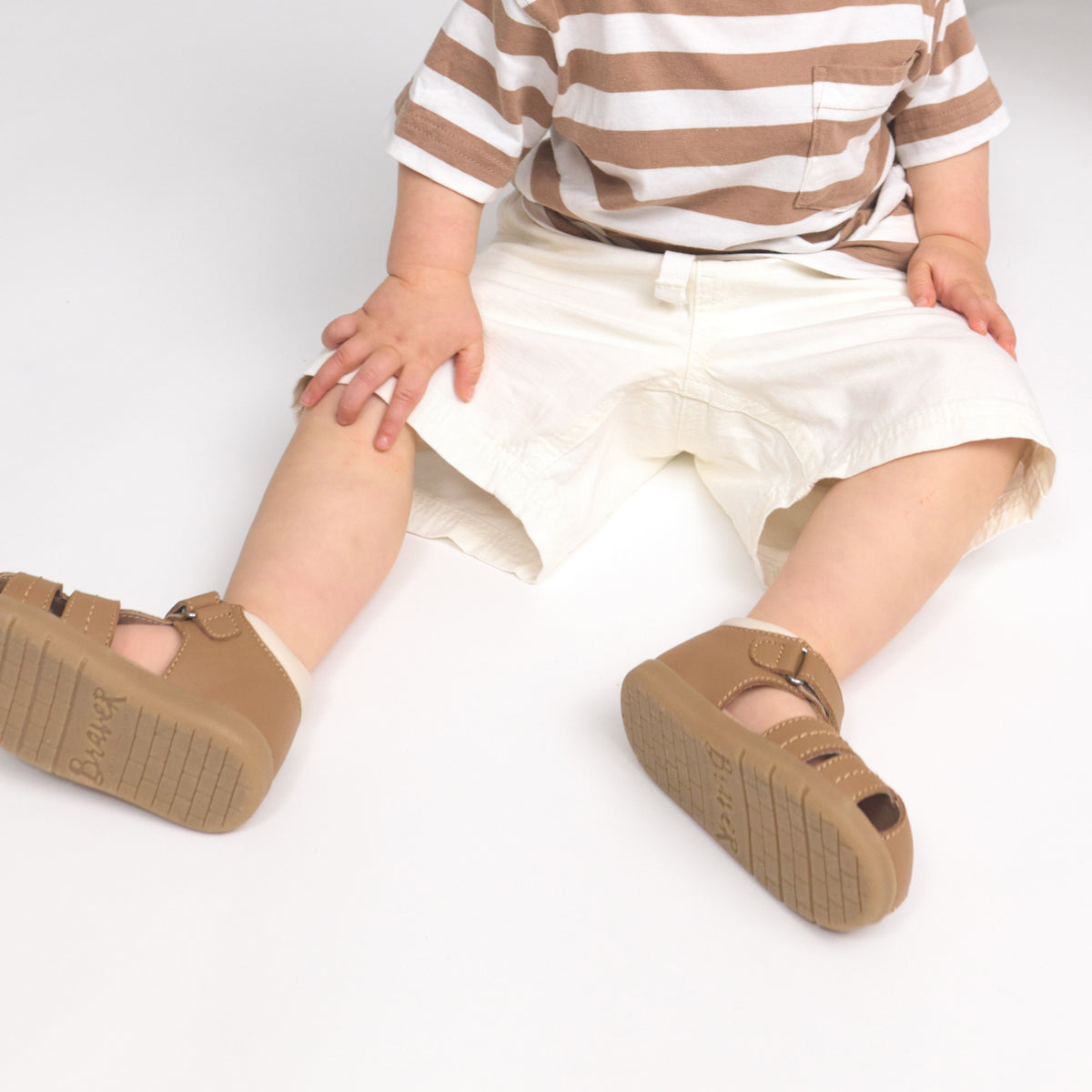 Pretty Brave Toddler Sandal Theo Tan