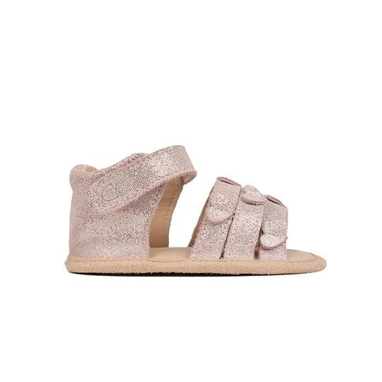 Pretty Brave Baby Sandal Hearts Pink Shimmer