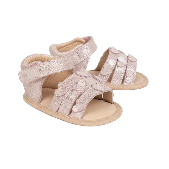 Pretty Brave Baby Sandal Hearts Pink Shimmer