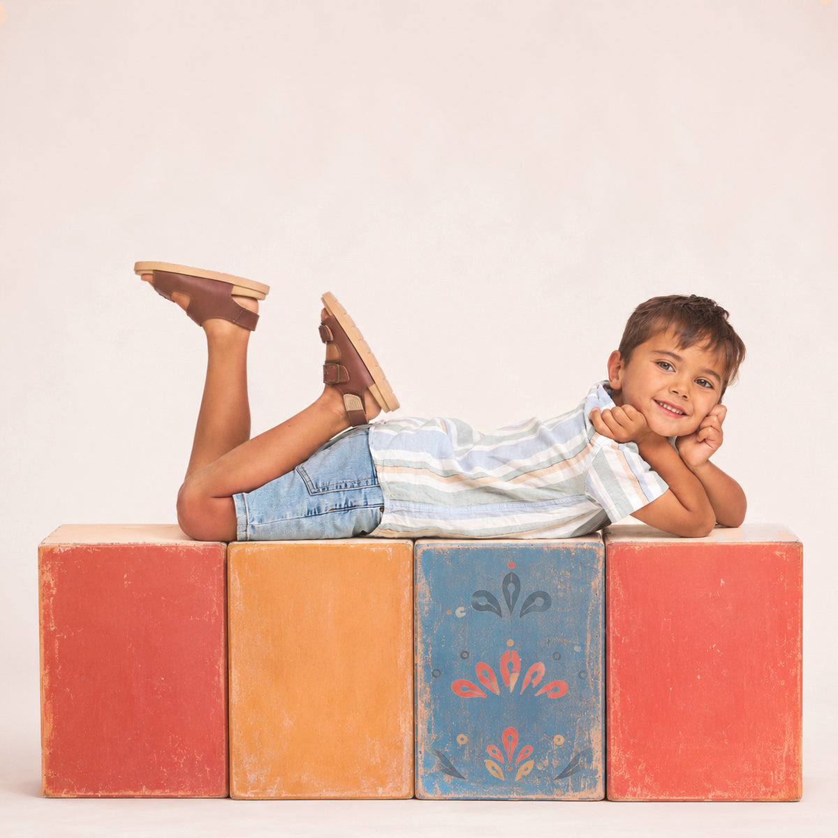 Pretty Brave Child Sandal Blake Toffee