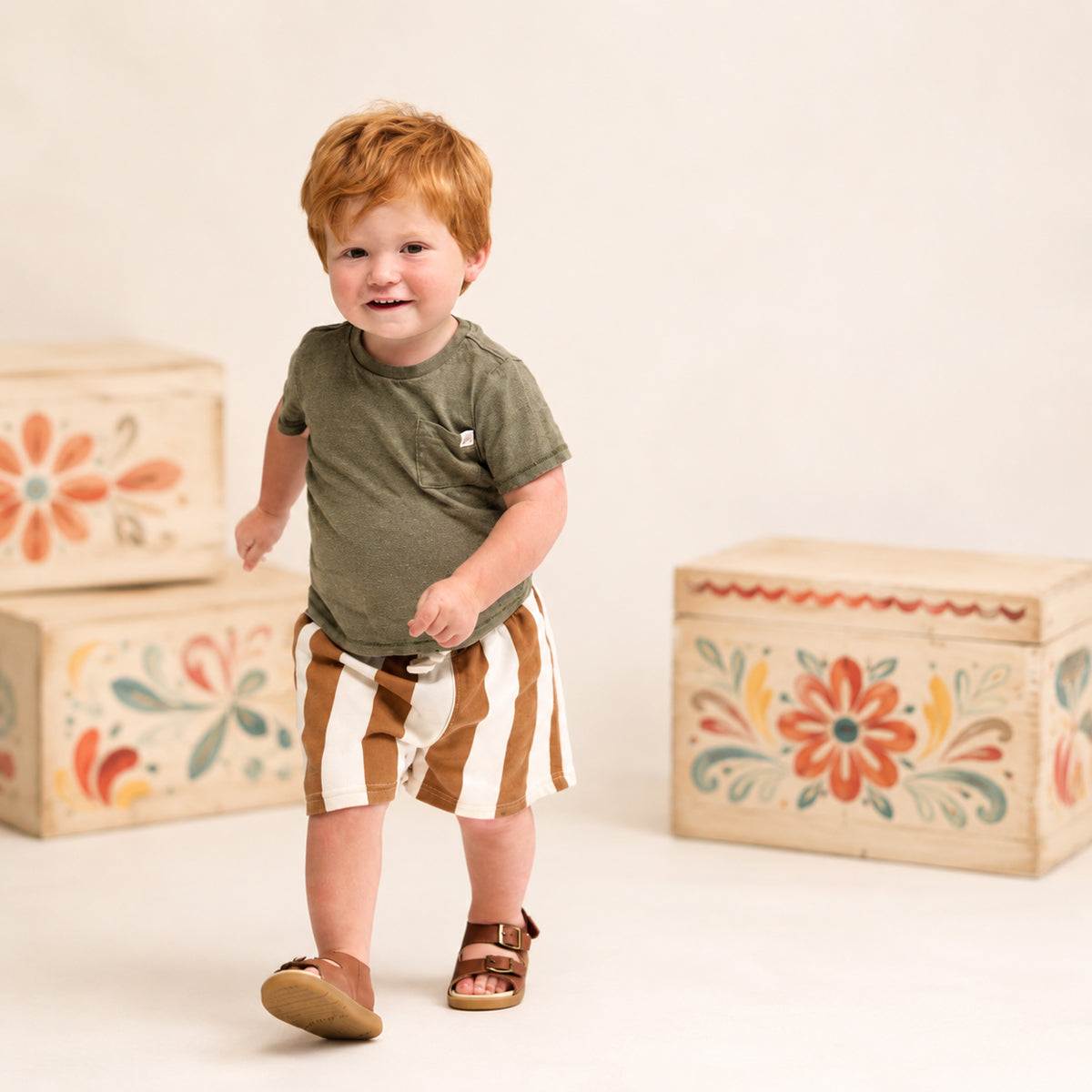 Pretty Brave Little Kids Sandal Beau Toffee