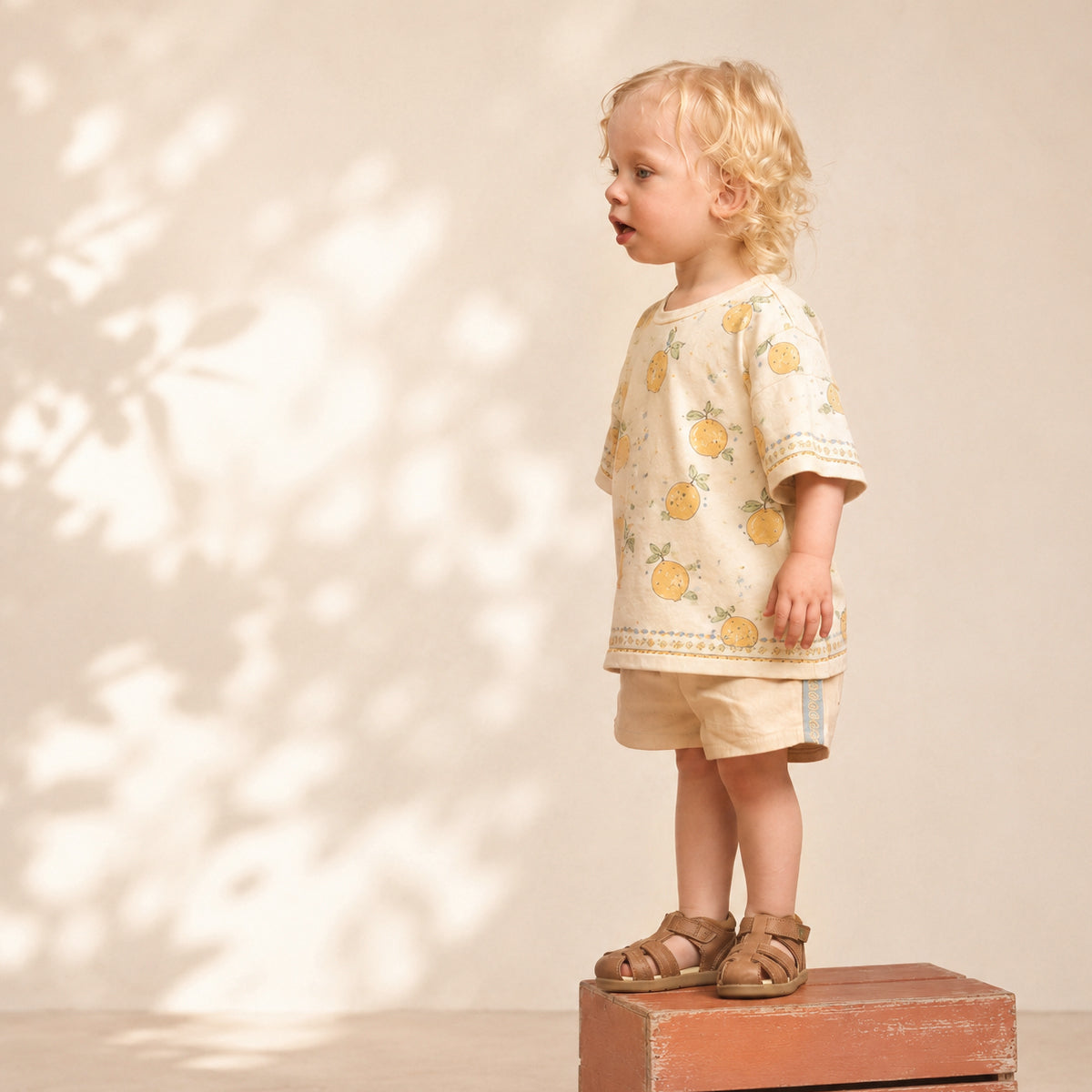 Pretty Brave Little Kids Sandal Theo Caramel