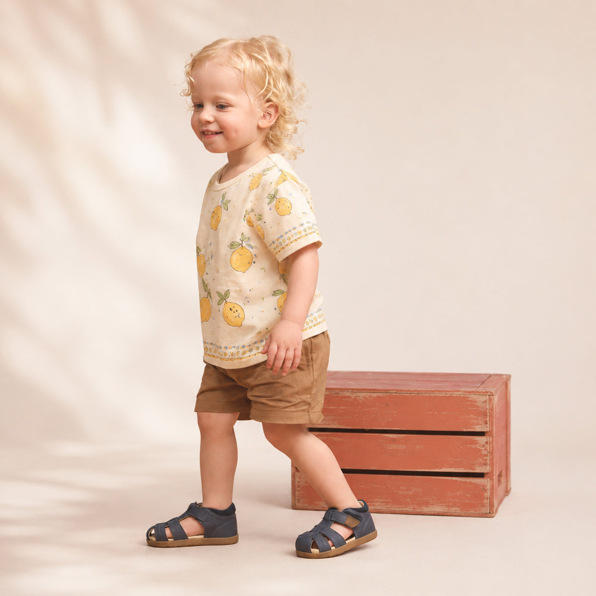 Pretty Brave Little Kids Sandal Theo Indigo