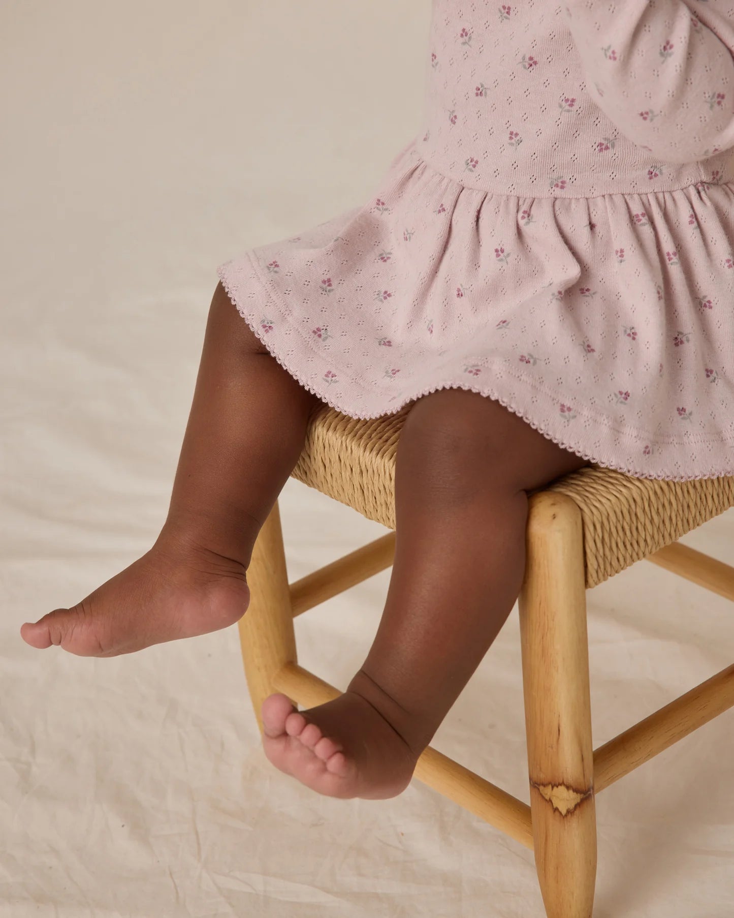 Quincy Mae Pointelle Skirted Bodysuit | Lilac Disty