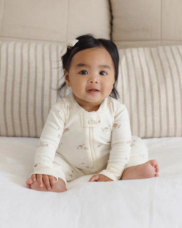 Quincy Mae Zip Long Sleeve Sleeper Bunnies