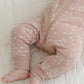 Quincy Mae Zip Long Sleeve Sleeper Mauve Daisy
