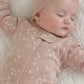 Quincy Mae Zip Long Sleeve Sleeper Mauve Daisy