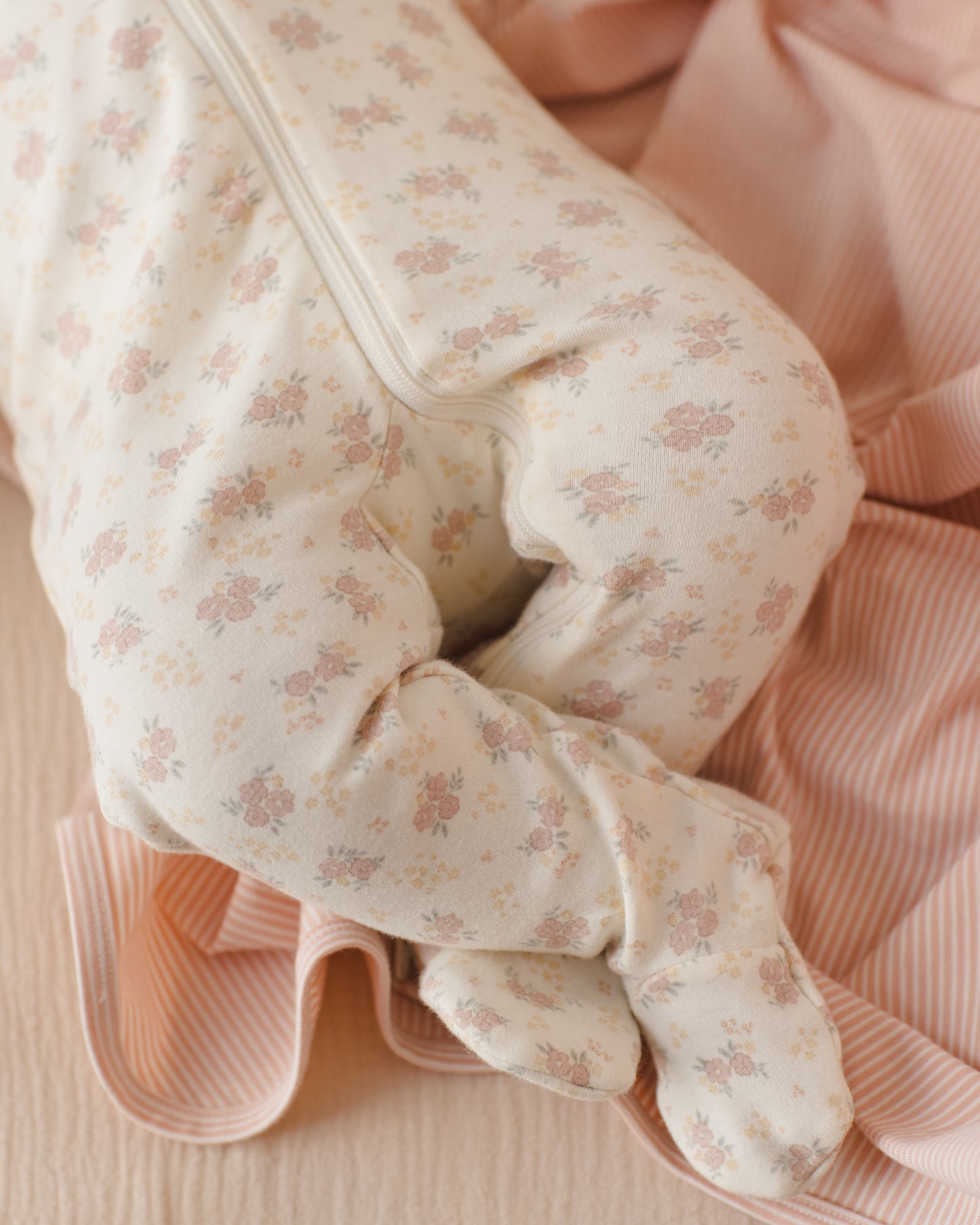 Quincy Mae Zip Long Sleeve Sleeper Footie Flower Field