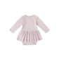 Quincy Mae Pointelle Skirted Bodysuit | Lilac Disty