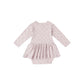 Quincy Mae Pointelle Skirted Bodysuit | Lilac Disty