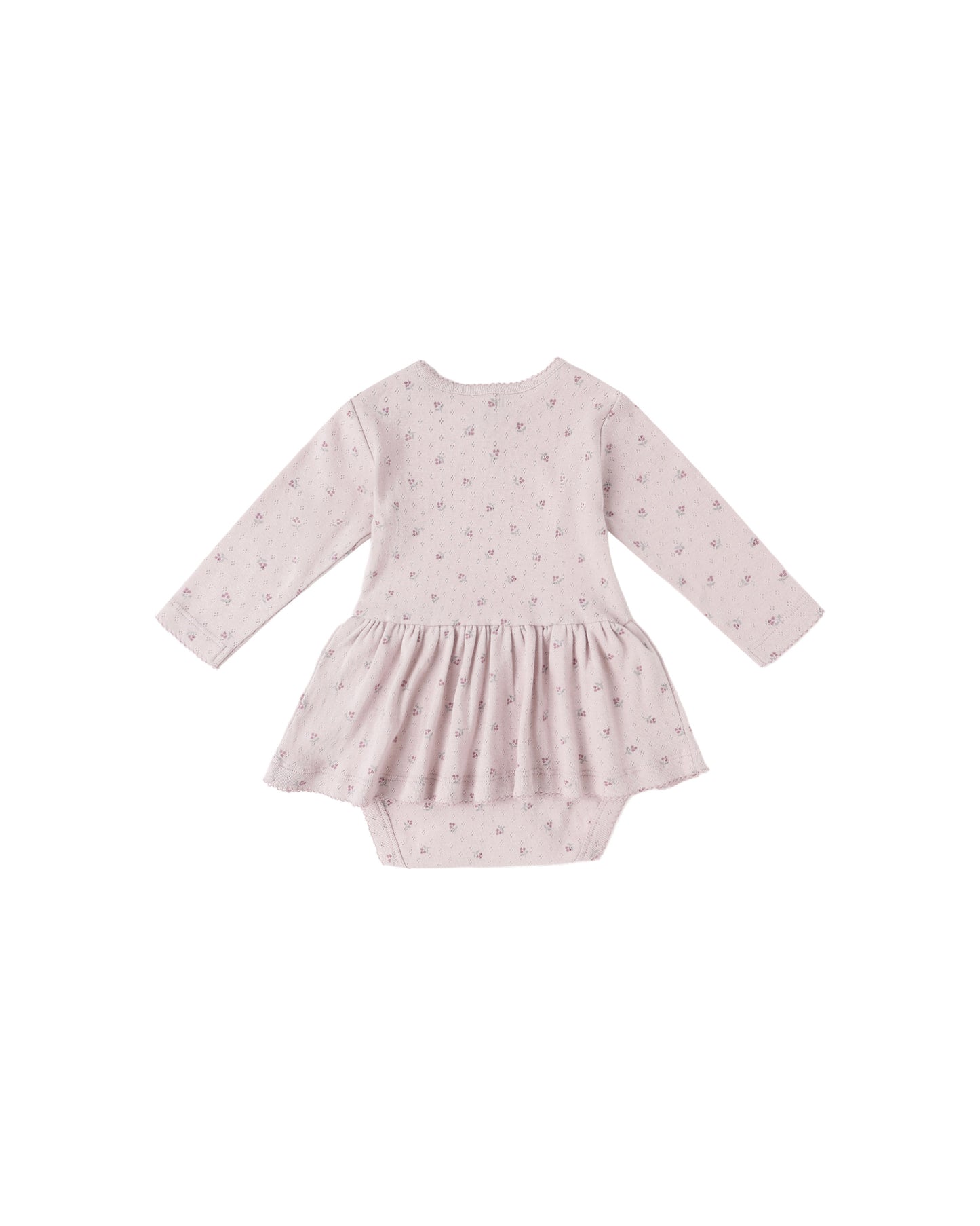 Quincy Mae Pointelle Skirted Bodysuit | Lilac Disty