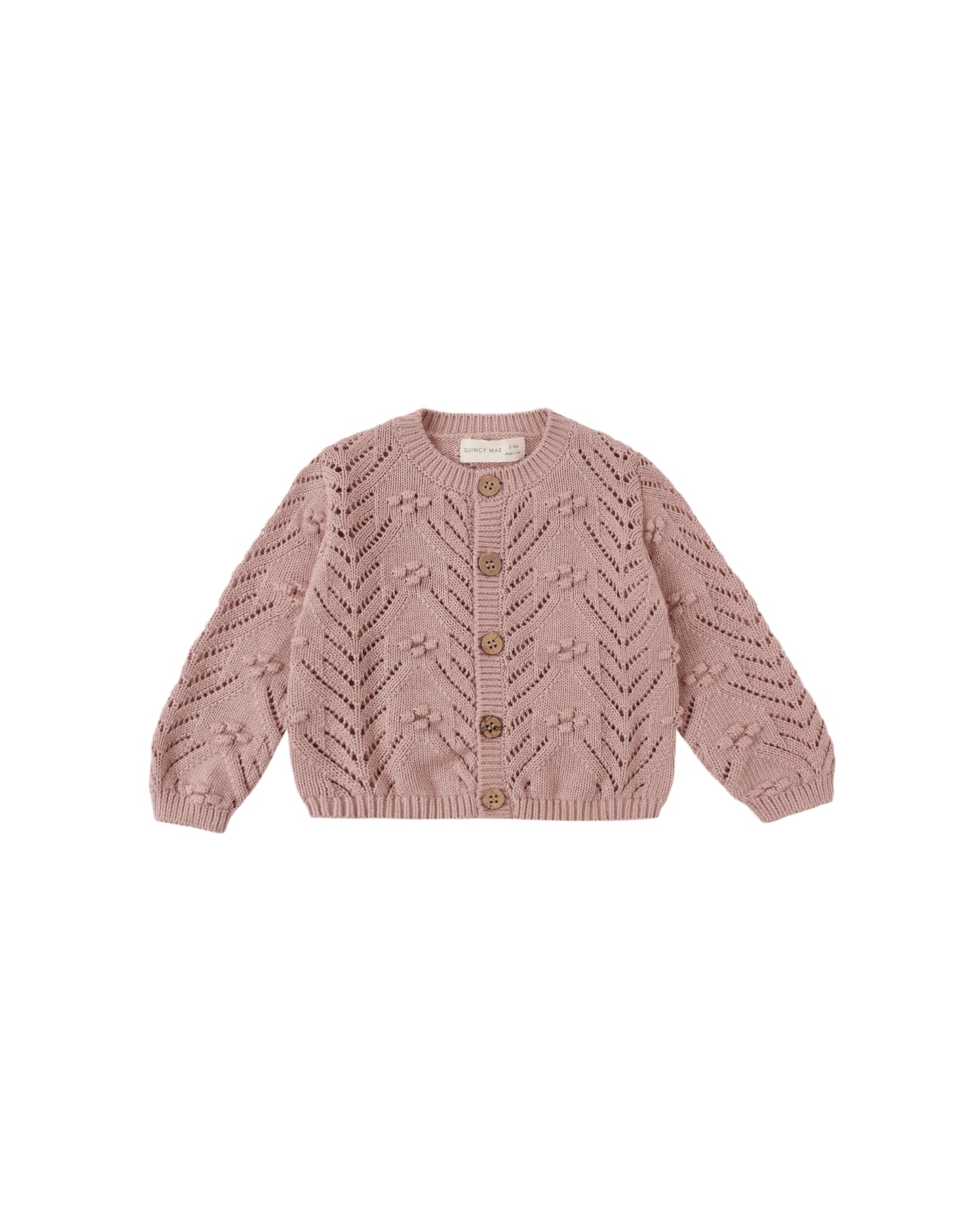 Quincy Mae Knit Cardigan Mauve