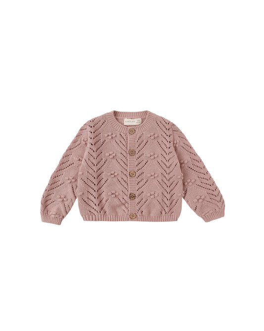 Quincy Mae Knit Cardigan Mauve