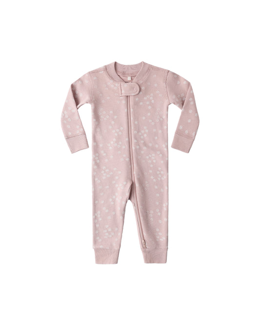 Quincy Mae Zip Long Sleeve Sleeper Mauve Daisy