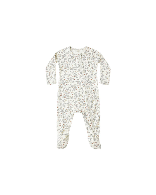 Quincy Mae Bamboo Zip Footie | Woodland *Pre-Order*
