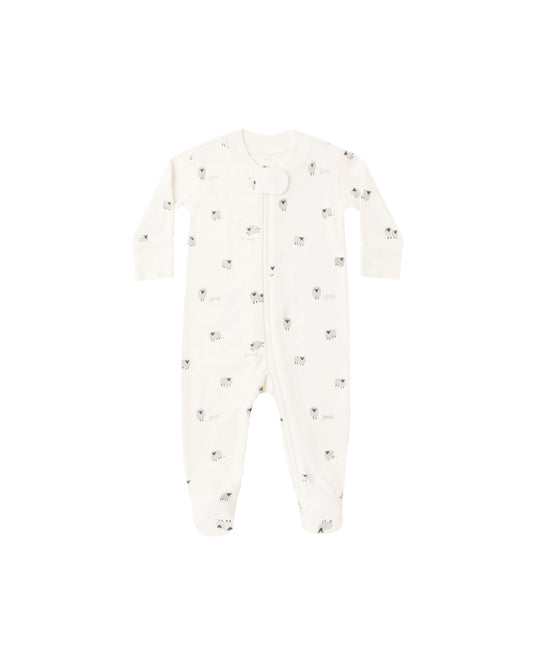 Quincy Mae Zip Long Sleeve Sleeper Footie Sheep