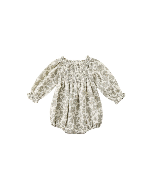 Quincy Mae Eden Romper | Green Floral