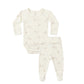 Quincy Mae Side Snap Bodysuit + Pant Set | Bunnies