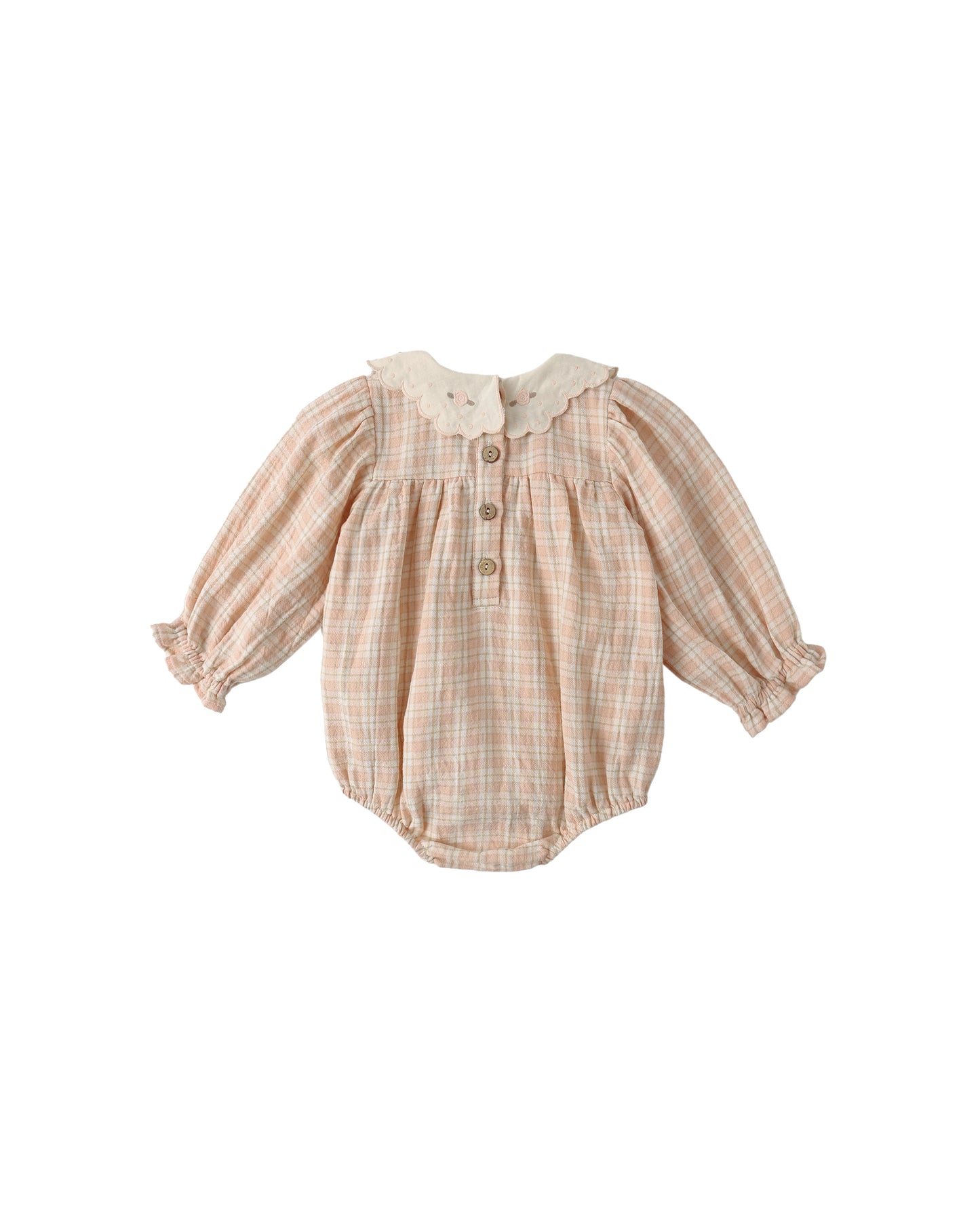 Quincy Mae Callie Romper Pink Plaid
