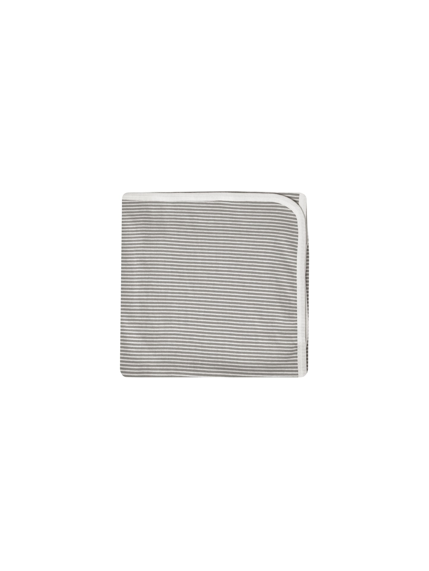 Quincy Mae Ribbed Baby Blanket Lagoon Micro Stripe