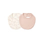 Quincy Mae Jersey Snap Bib, 2 pack | Floral Vine + Dusty Rose