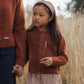 Rylee + Cru Scallop Cardigan Brick