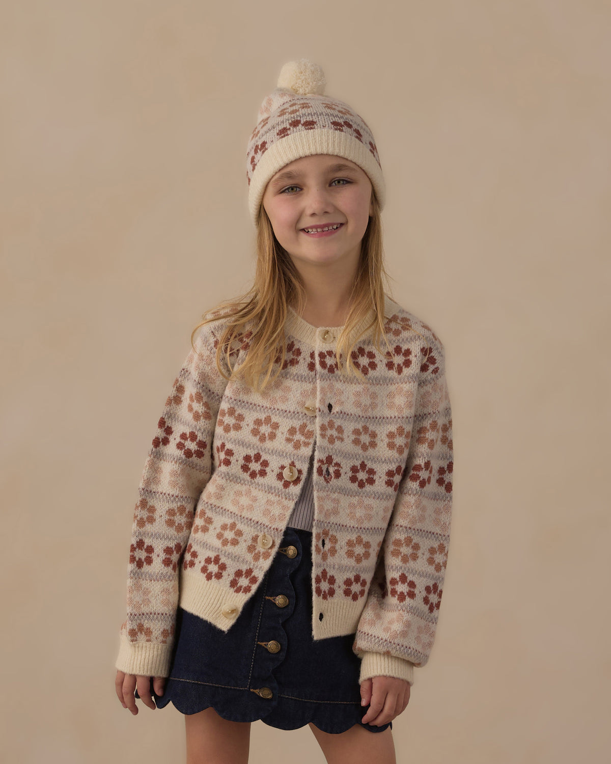 Rylee + Cru Cheyenne Cardigan Flower Fair Isle